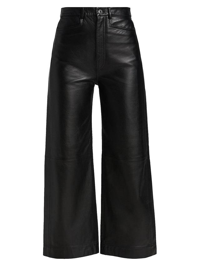 Womens Lightweight Leather Culottes Product Image