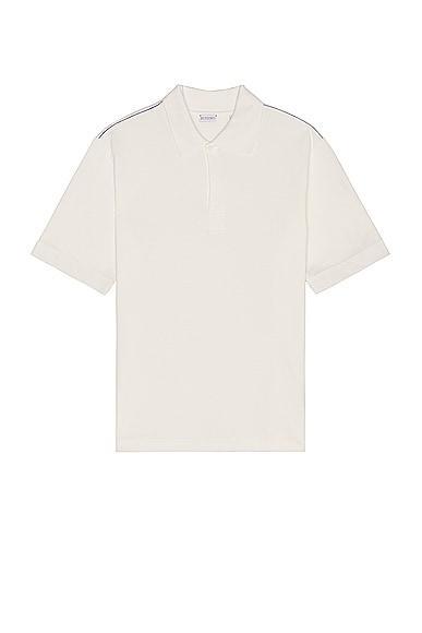 Burberry Basic Polo in Cream Product Image