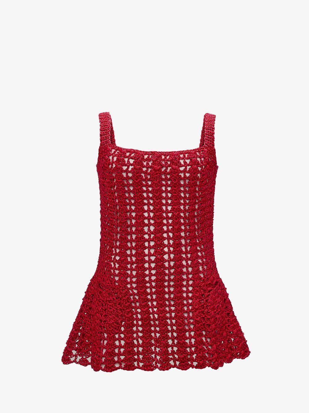 CROCHET MINI DRESS in red | JW Anderson US  product image