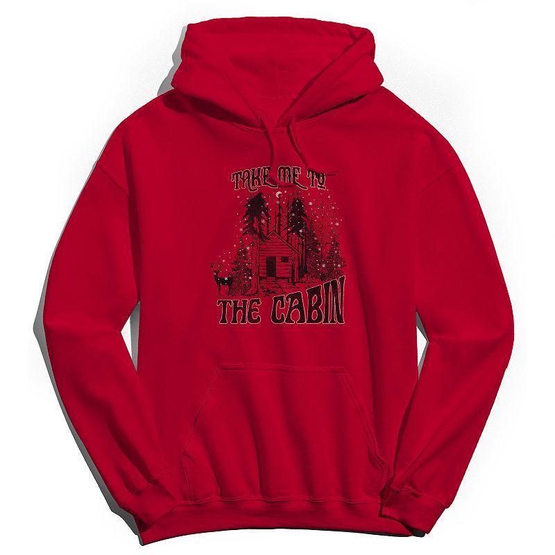 Mens Take Me To The Cabin Christmas Graphic Hoodie, Womens Product Image