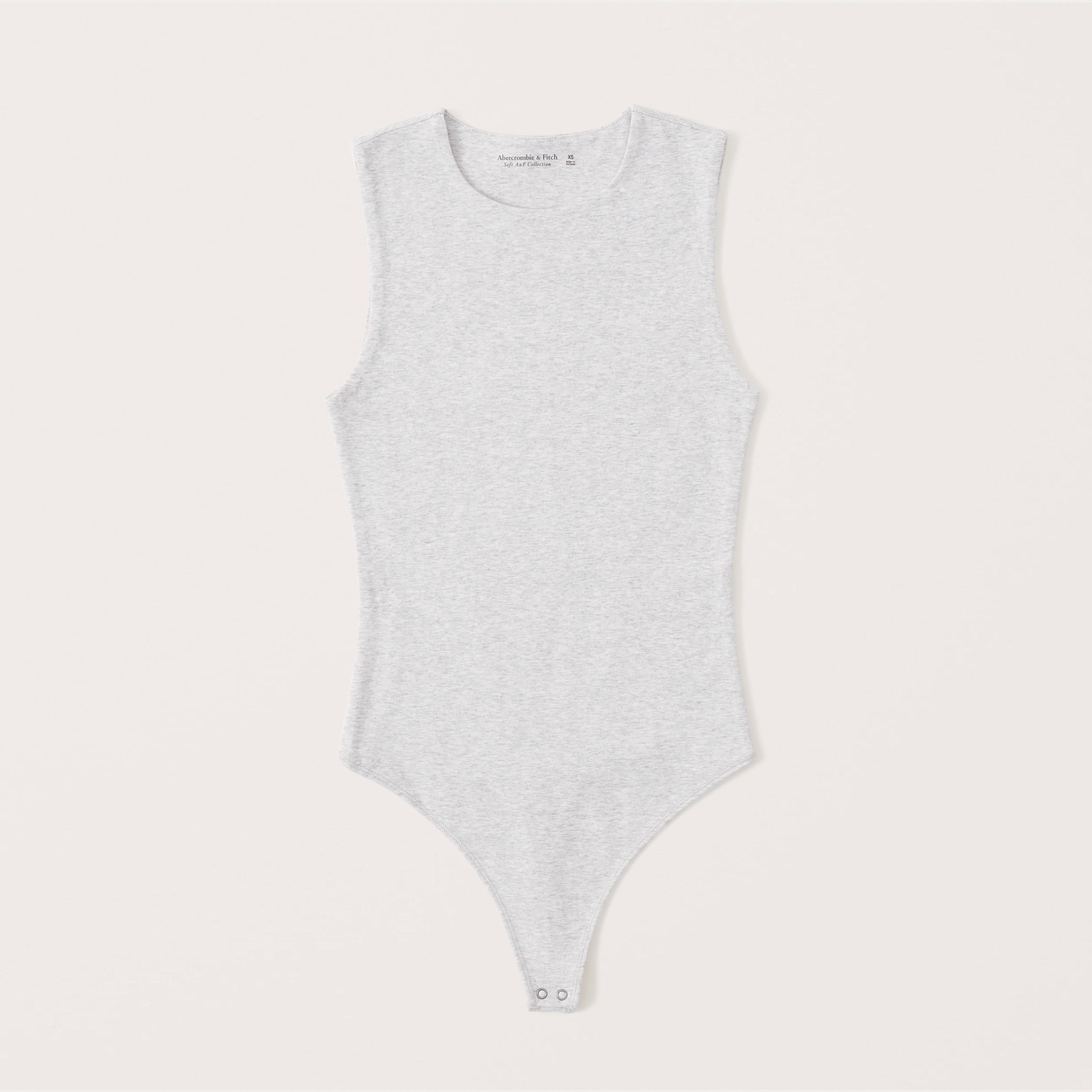 Cotton Seamless Fabric Crew Tank Bodysuit Product Image