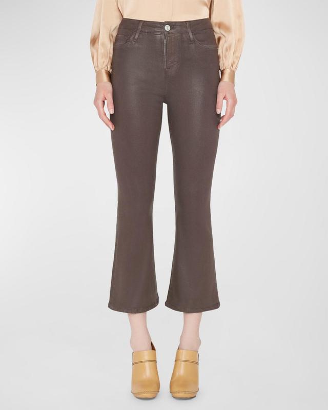 FRAME Le Crop Flare Coated Jeans Product Image