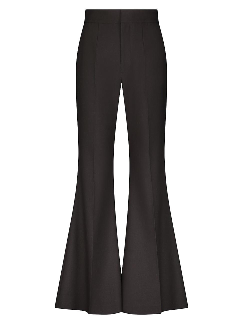 Womens Crepe Flared Trousers product image