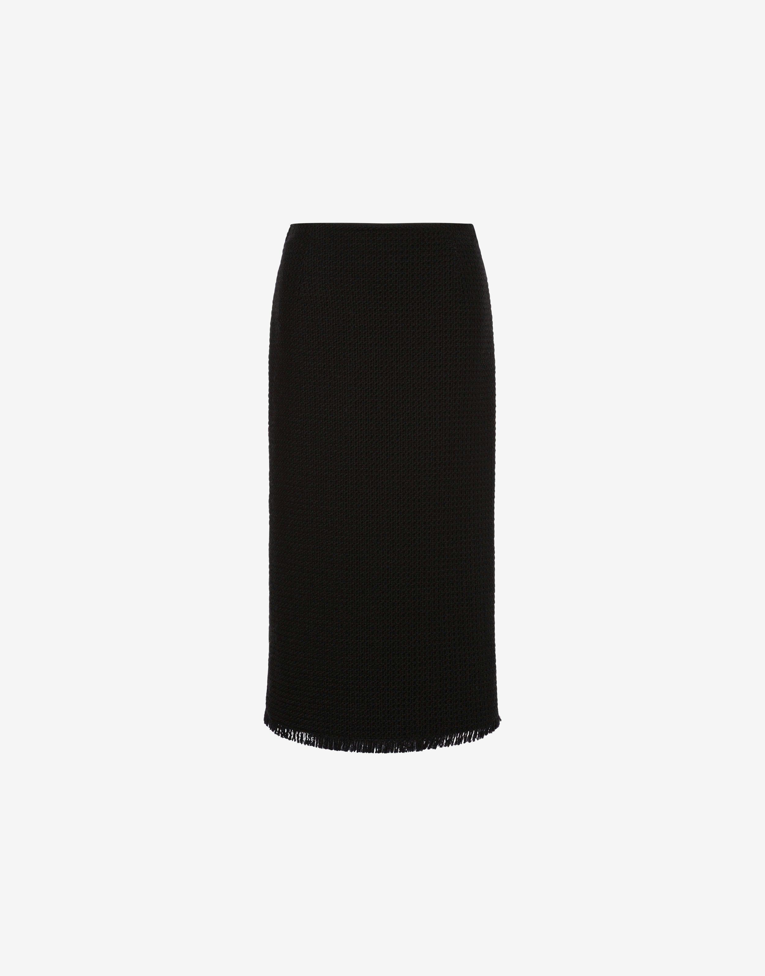 Wool matting longuette skirt Product Image