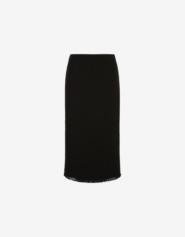 Wool matting longuette skirt Product Image