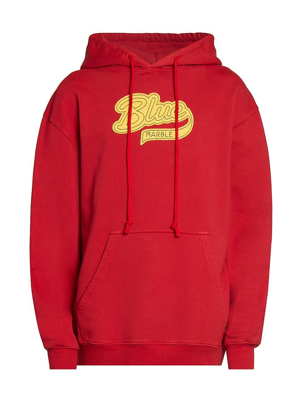 Mens Varsity Logo Cotton Hoodie Product Image