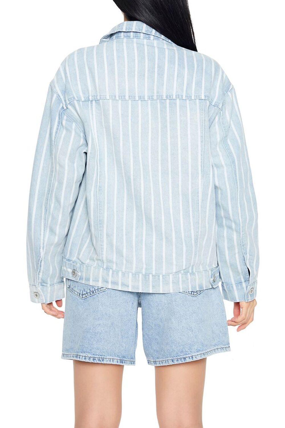 Striped Denim Trucker Jacket | Forever 21 Product Image