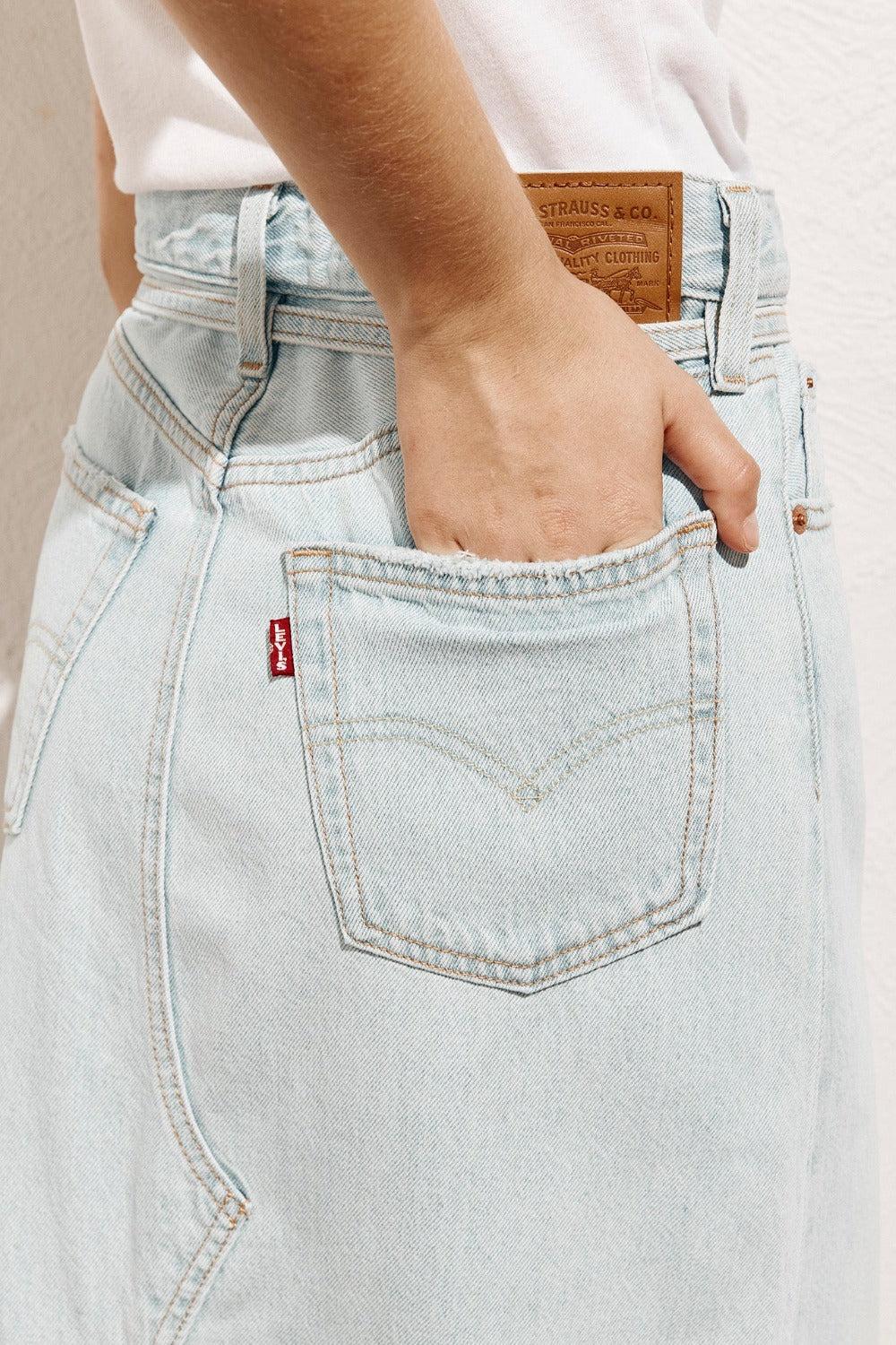 Levi's Long Icon Midi Skirt Light Blue Product Image