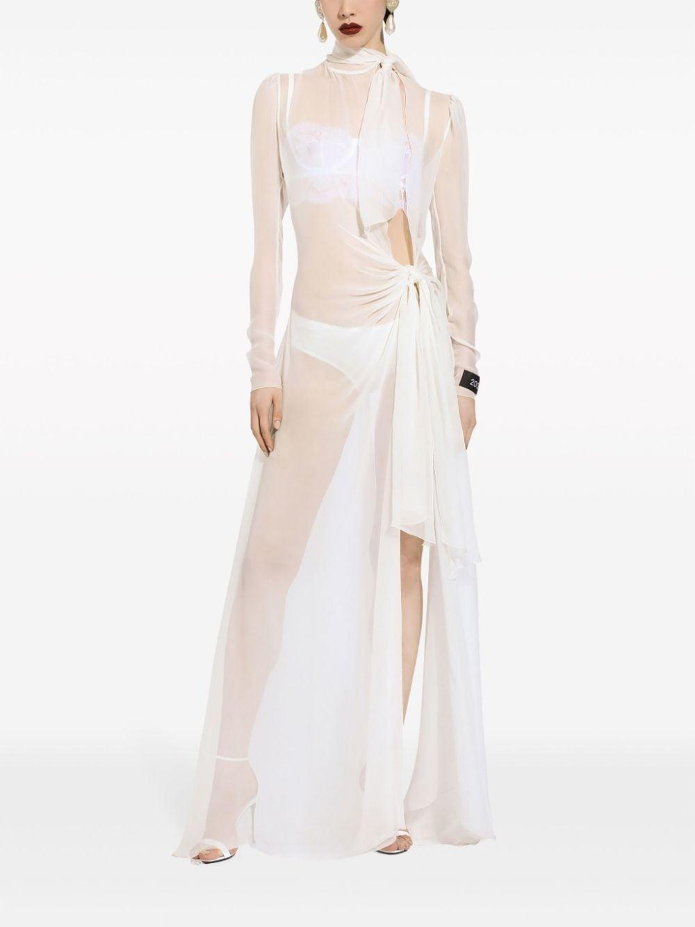 sheer silk maxi dress Product Image