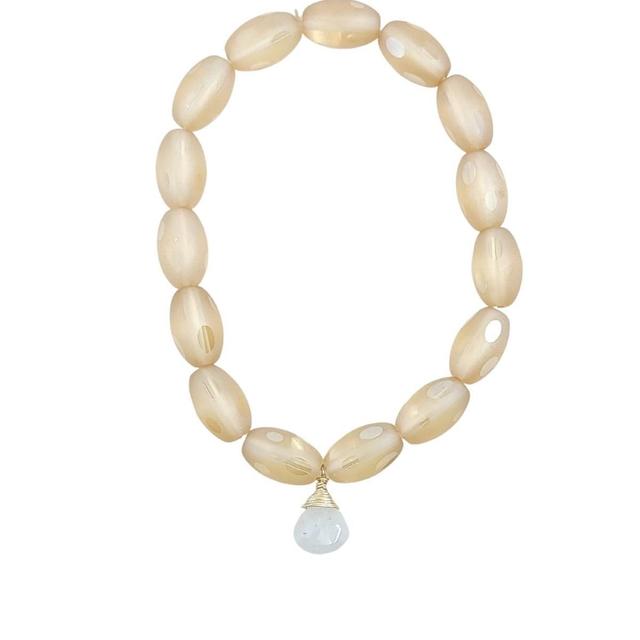 Iced Gold Bracelet with Moonstone in Gold Product Image