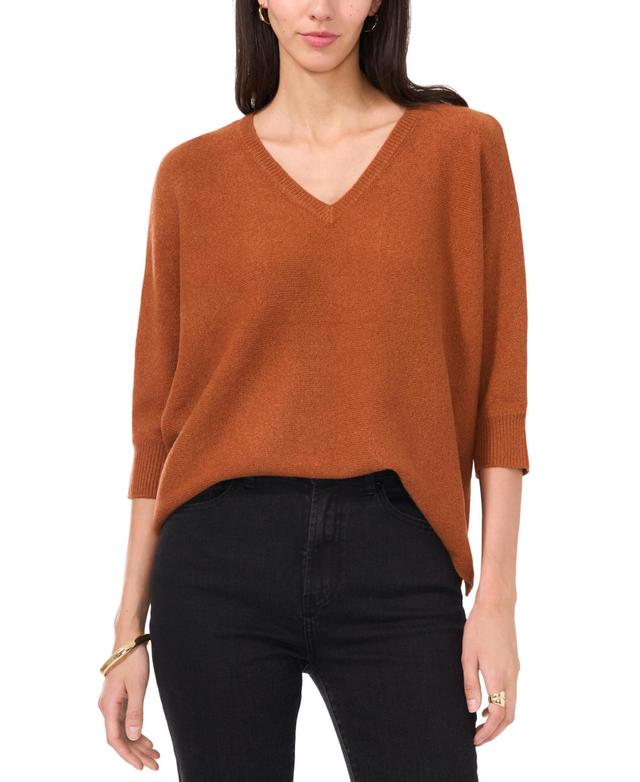 Vince Camuto Womens V-Neck Dolman-Sleeve Sweater Product Image