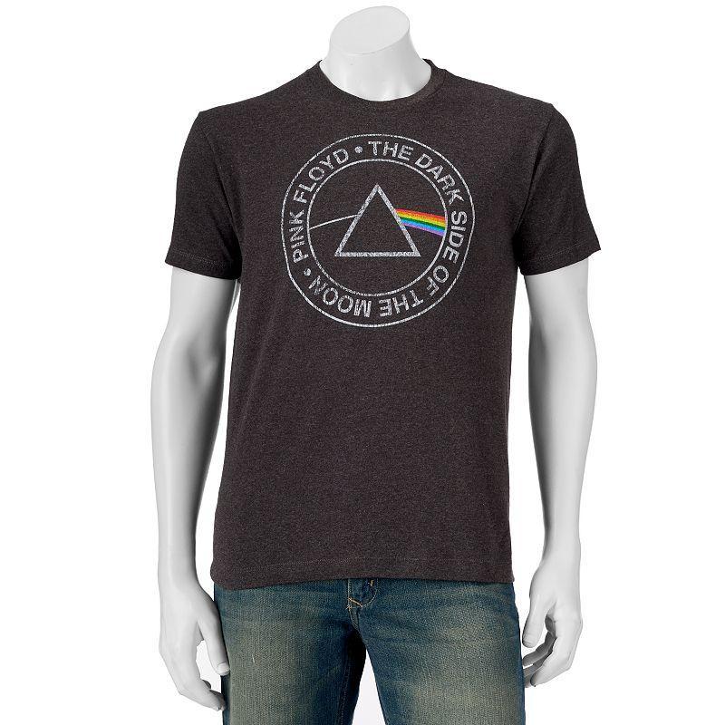 Mens Pink Floyd Dark Side Logo Band Tee Grey Product Image