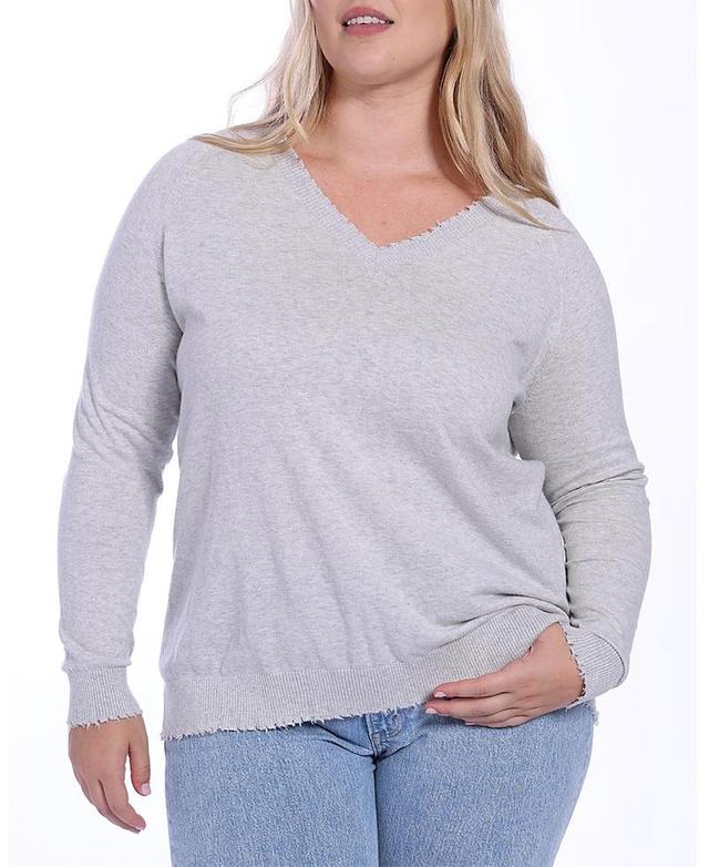 Womens Cotton-Blend V-Neck Sweater Product Image