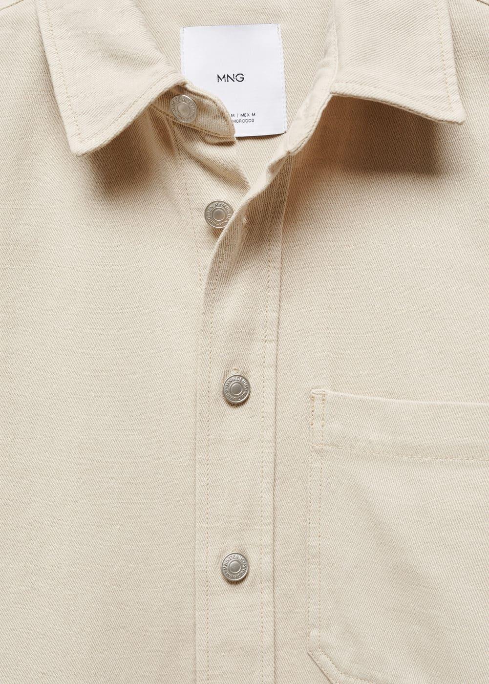 MANGO MAN - Regular-fit overshirt with pocket beigeMen Product Image