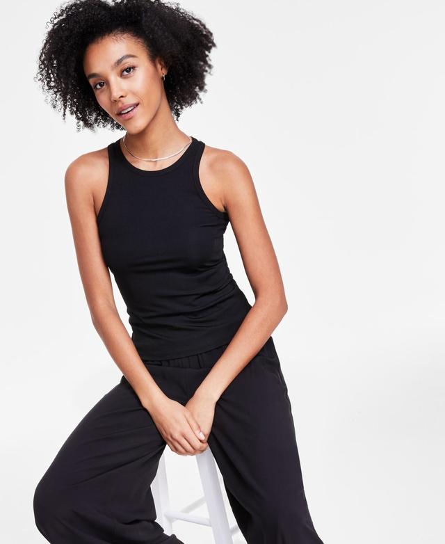 Women's Ribbed High-Neck Tank Top, Created for Macy's Product Image