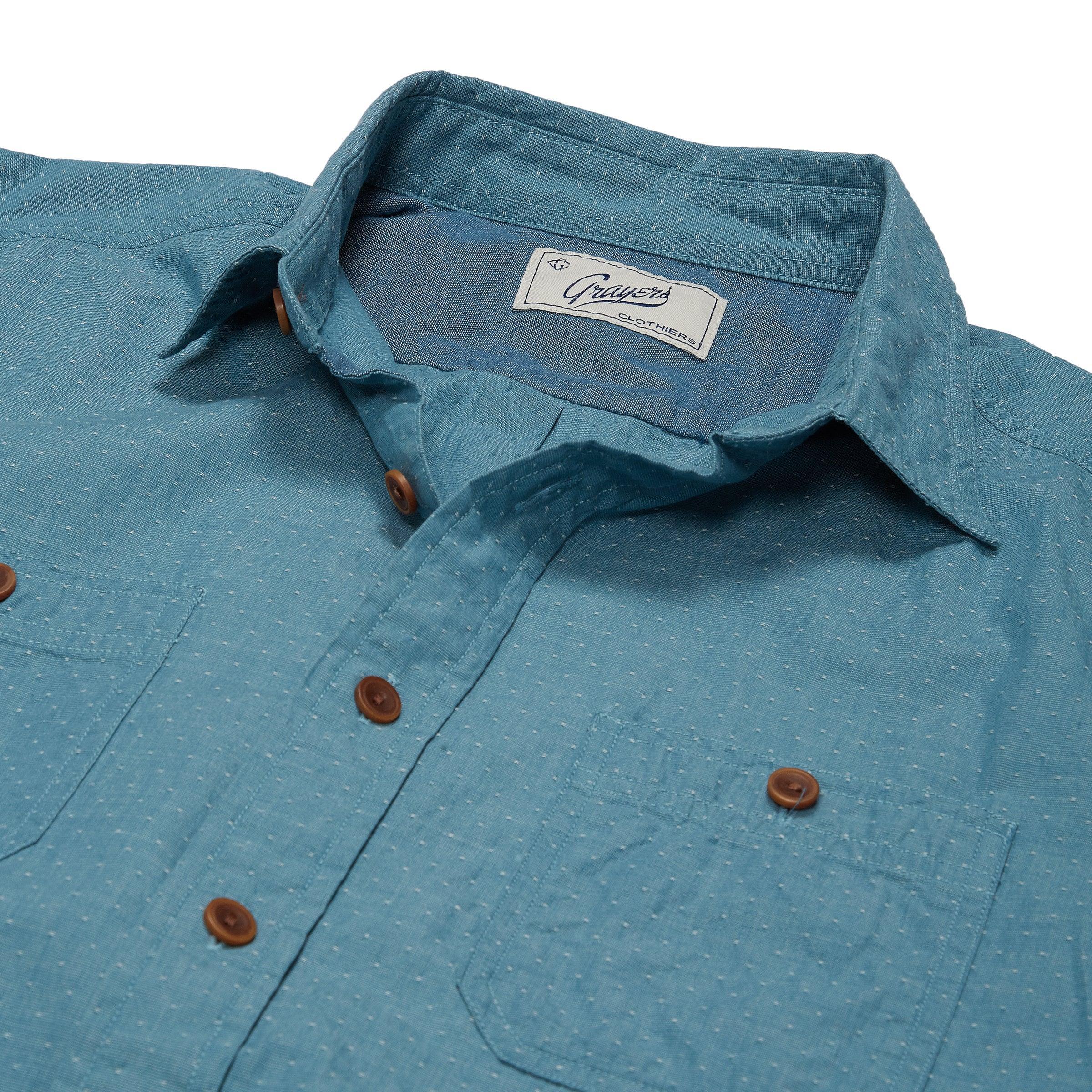 Townsend Dobby Short Sleeve Shirt - Storm Blue Whisper (Final Sale) Product Image