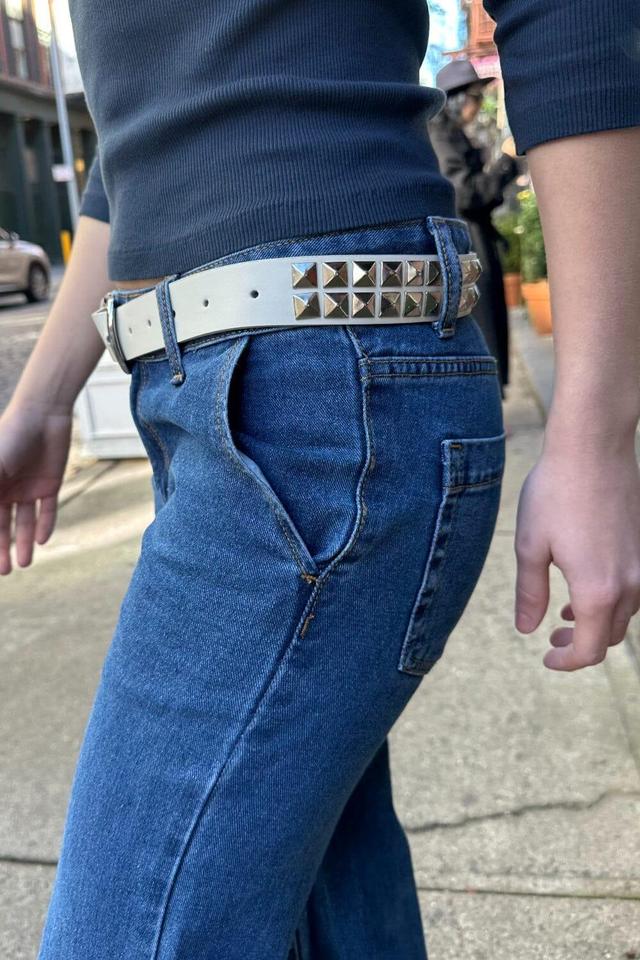 Studs White Belt Product Image