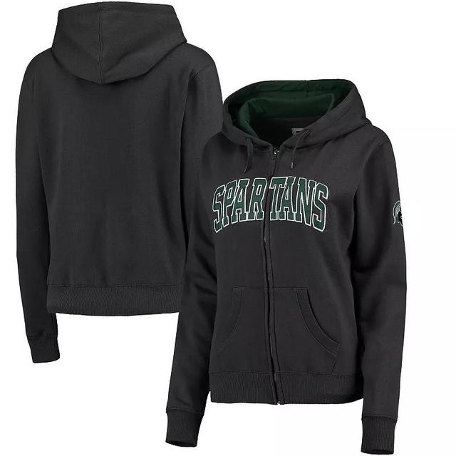 Womens Charcoal Michigan State Spartans Arched Name Full-Zip Hoodie Product Image