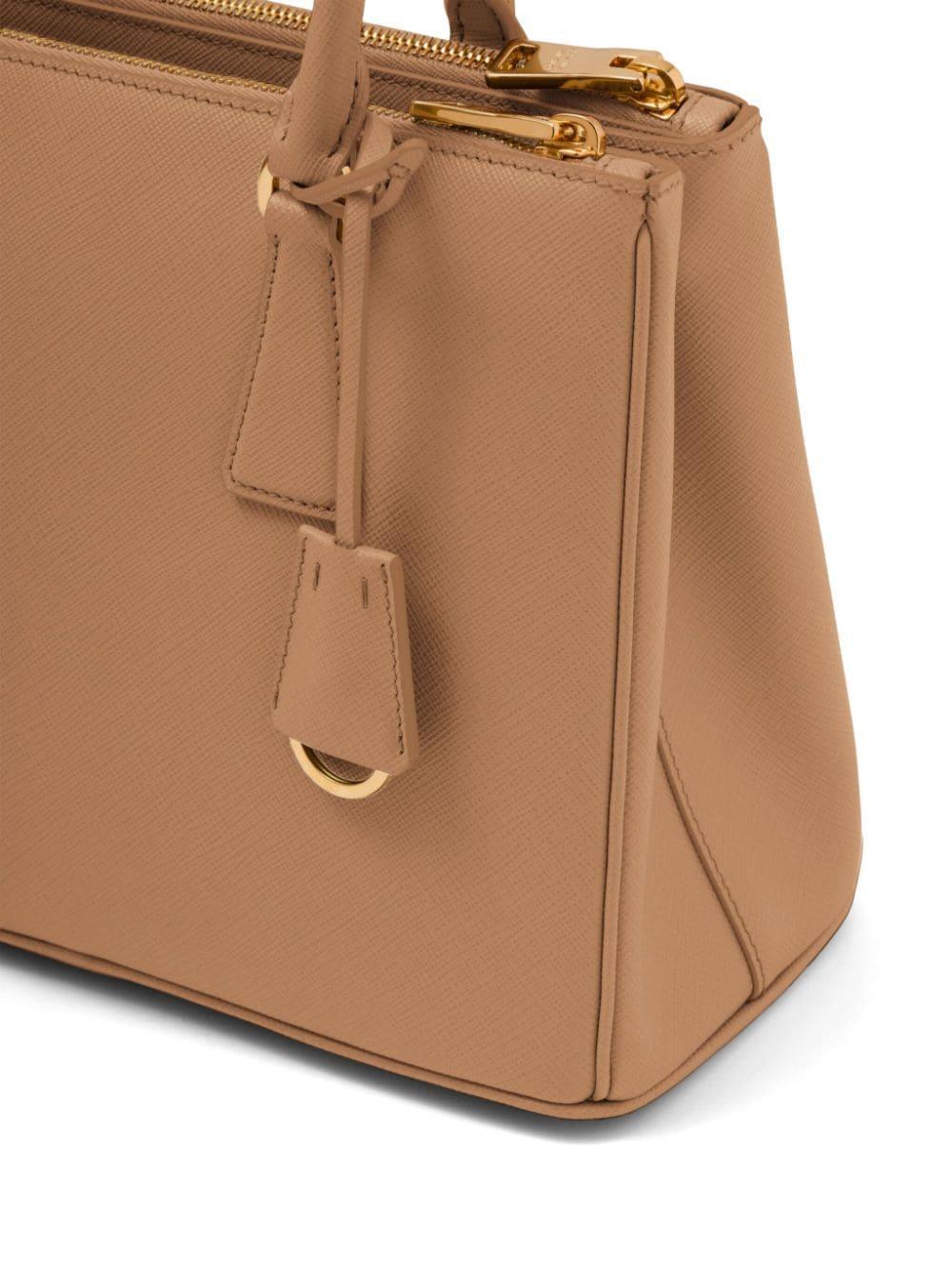 Medium  Galleria Saffiano Leather Bag In Beige Khaki Product Image