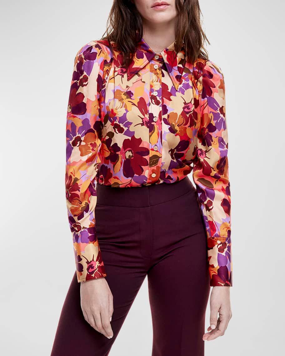 Floral Button-Front Blouse  product image