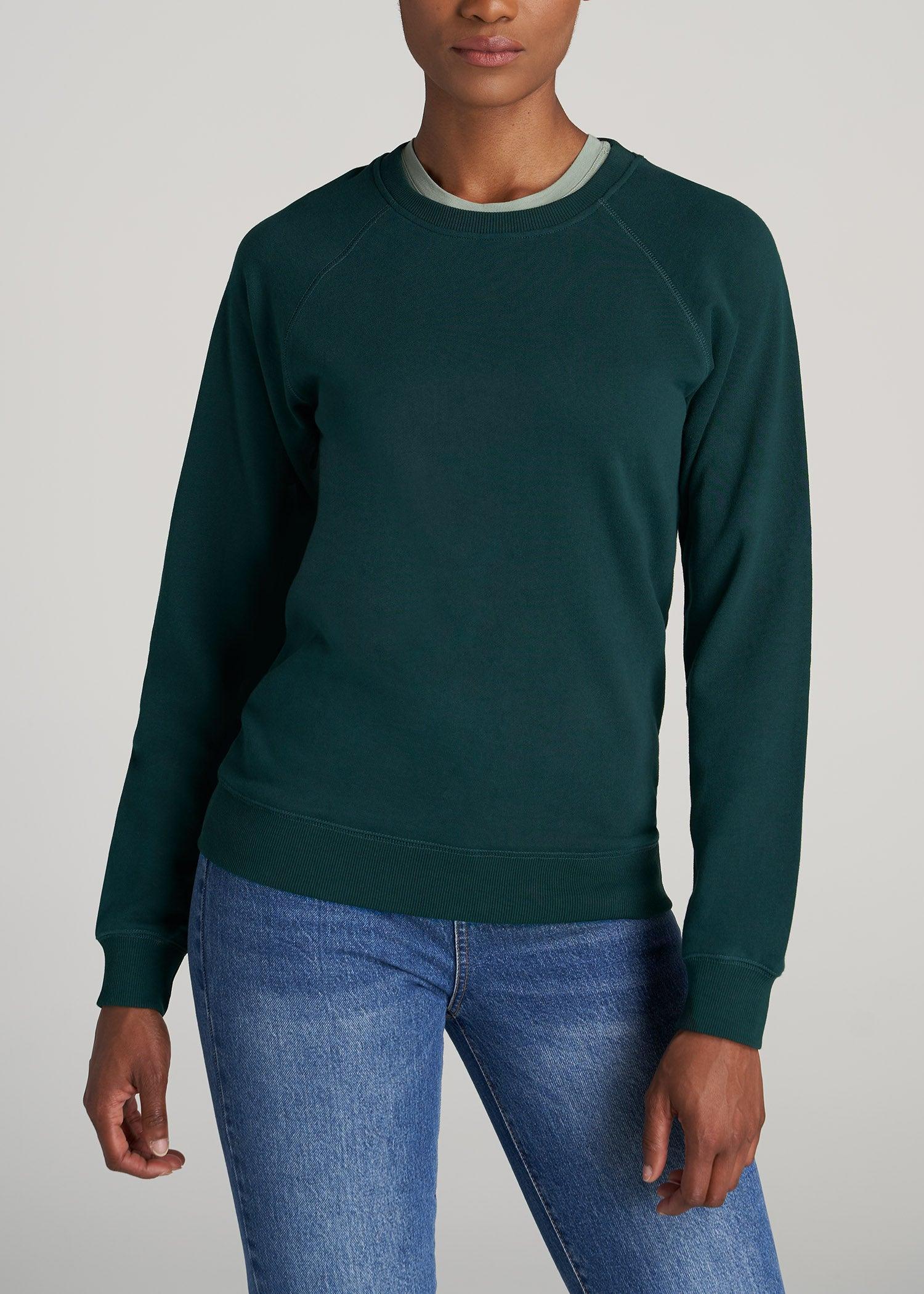 Wearever French Terry Women's Tall Crewneck Sweatshirt in Emerald Product Image