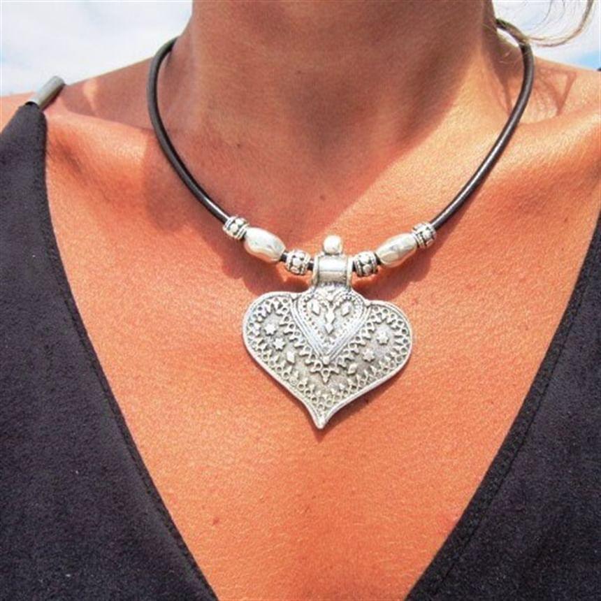 Heart Pendant String Necklace Product Image