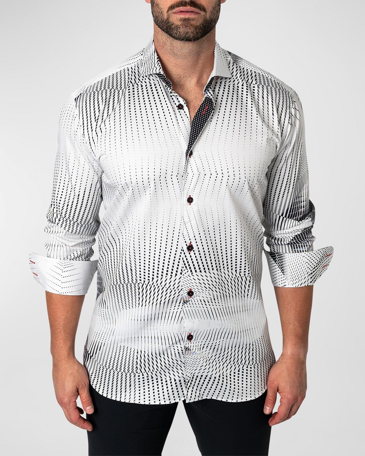 Maceoo Fibonacci Crossover Regular Fit Cotton Button-Up Shirt Product Image