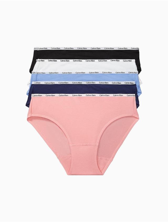 Calvin Klein Womens Signature Cotton 5-Pack Bikini Bottom - Multi - S Product Image