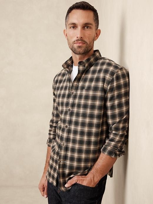 Slim Lightweight Flannel Shirt Product Image