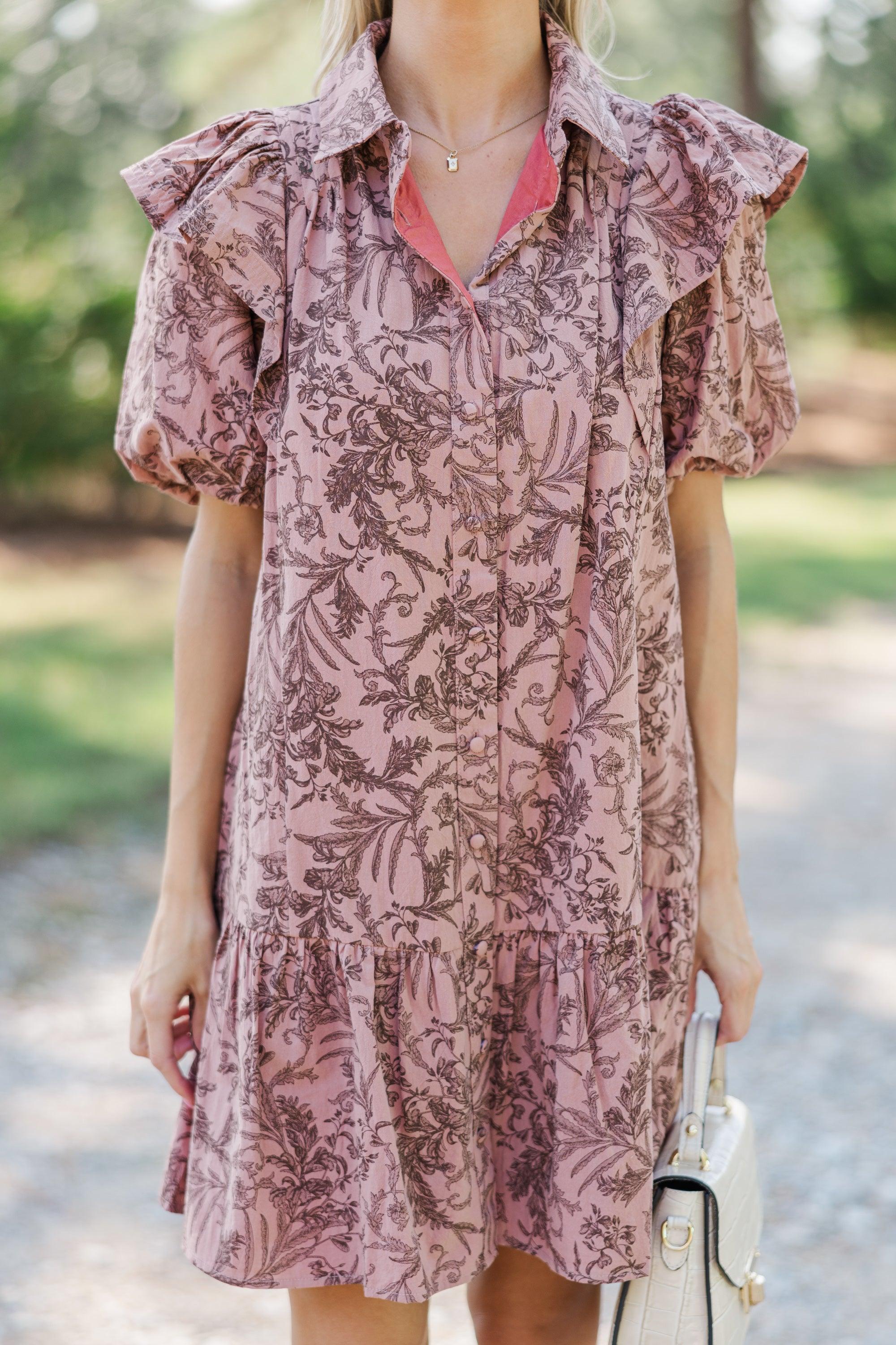 Always The Story Mauve Floral Dress Female Product Image