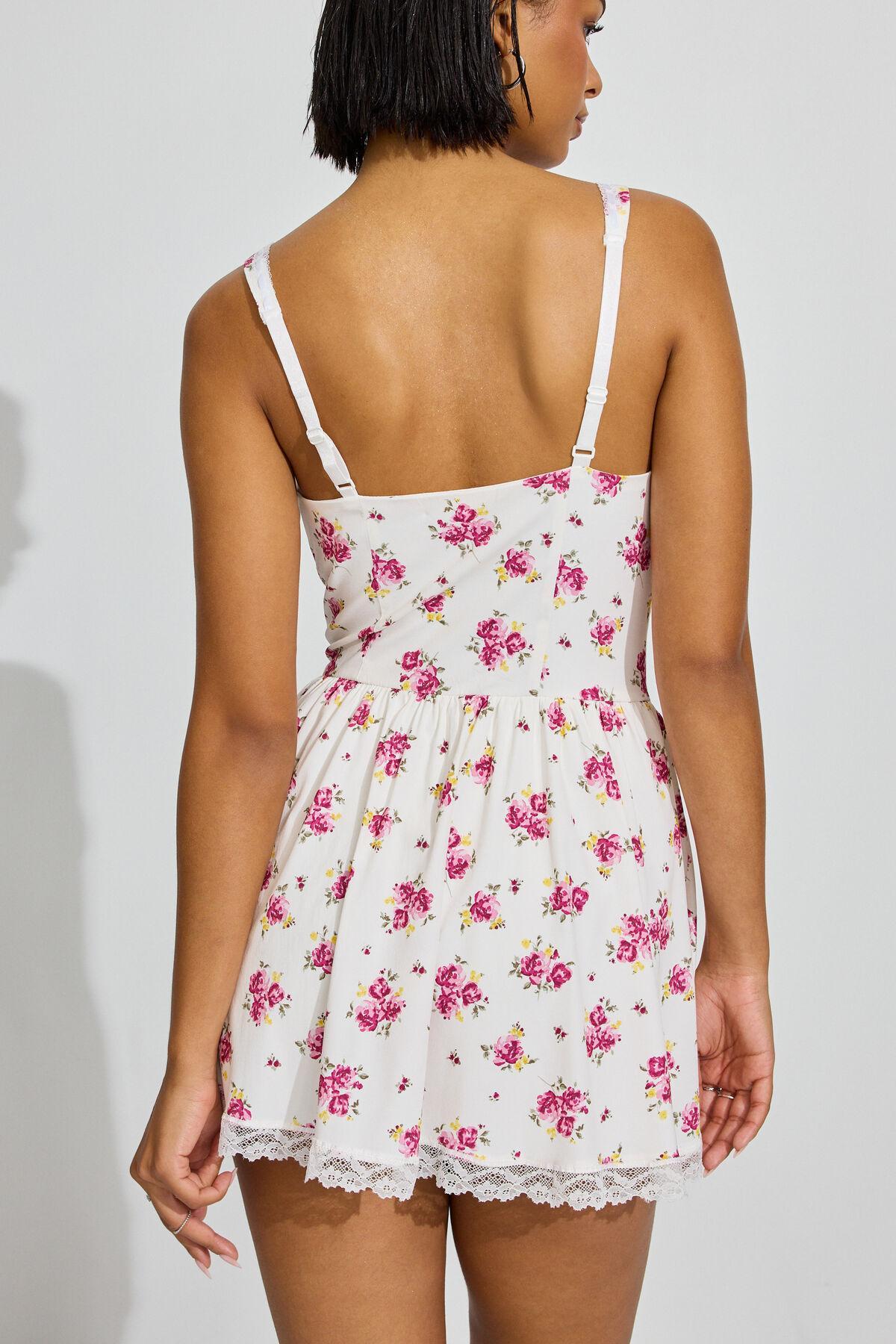 Plunge V-Neck Romper Dress Product Image