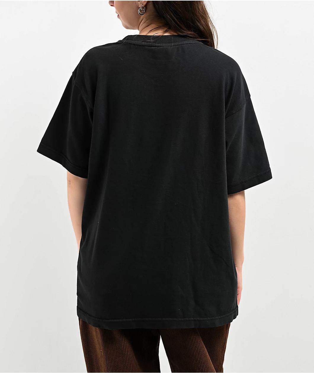 Melodie You Suck Oversized Washed Black T-Shirt Product Image