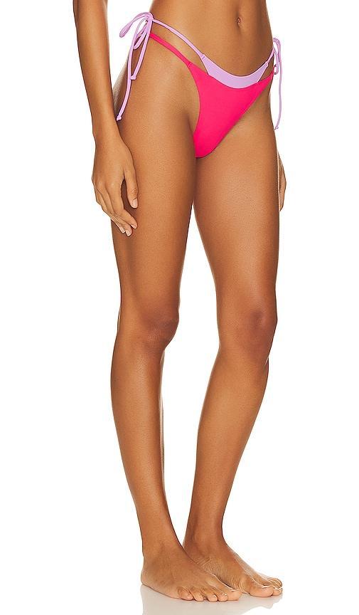 LSPACE Seam-free Fused Mackena Bikini Bottom in Fuchsia. Product Image