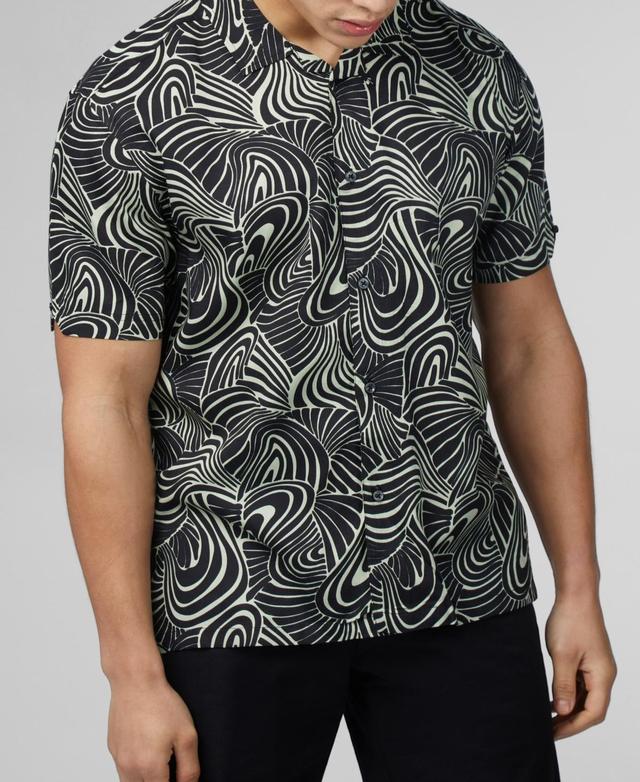 Ben Sherman Mens Psychedelic Swirl Print Short Sleeve Shirt Product Image