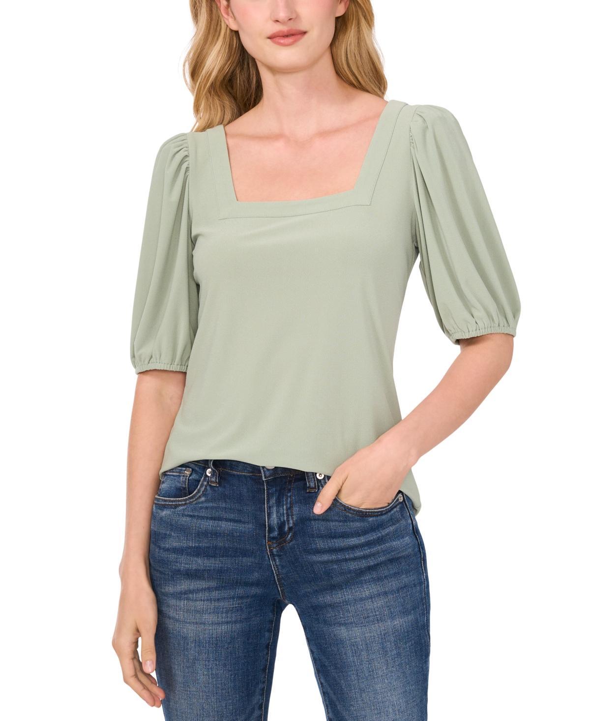 Women's Square-Neck Puff-Sleeve Blouse Product Image