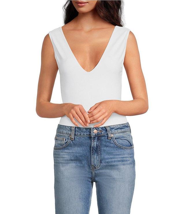 Free People Keep It Sleek V-Neck Sleeveless Bodysuit Product Image