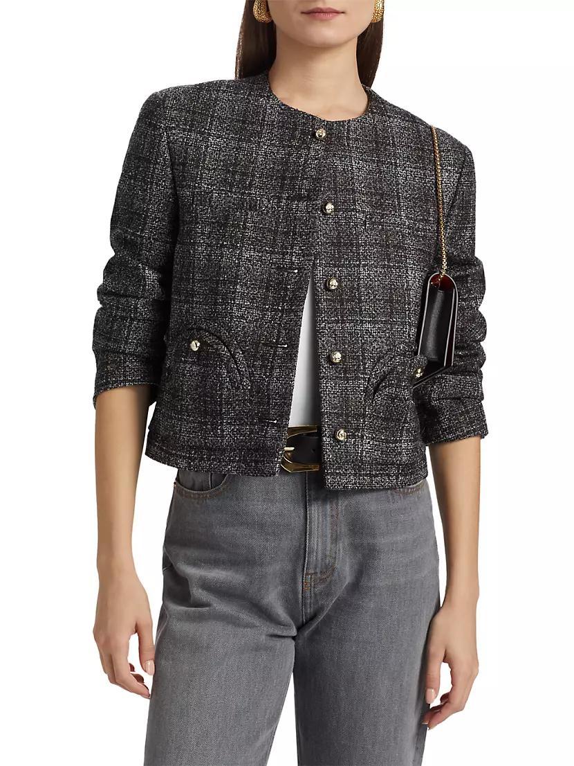 Lulua Shamo Plaid Bolero Jacket Product Image