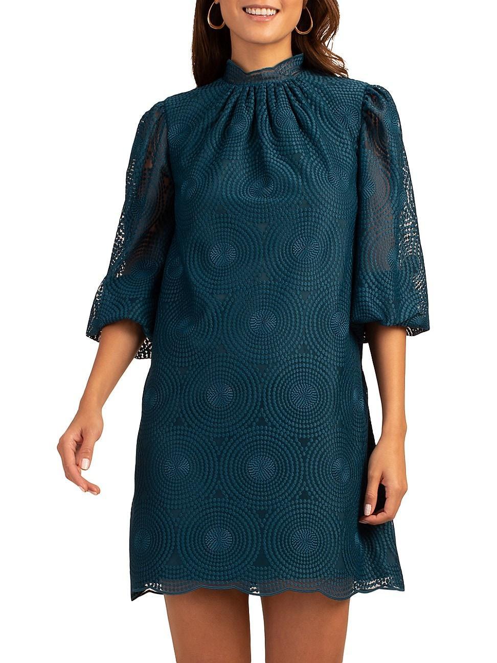 Womens Palm Textured Dot Minidress product image