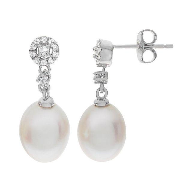 PearLustre by Imperial Sterling Silver Freshwater Cultured Pearl Drop Earrings, Womens, White Product Image