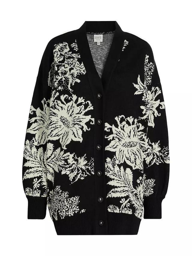 Dea Floral Intarsia-Knit Cardigan Product Image