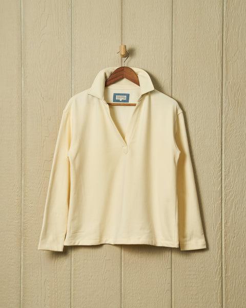 Inlet Pullover in Cream Loopback Terry Product Image