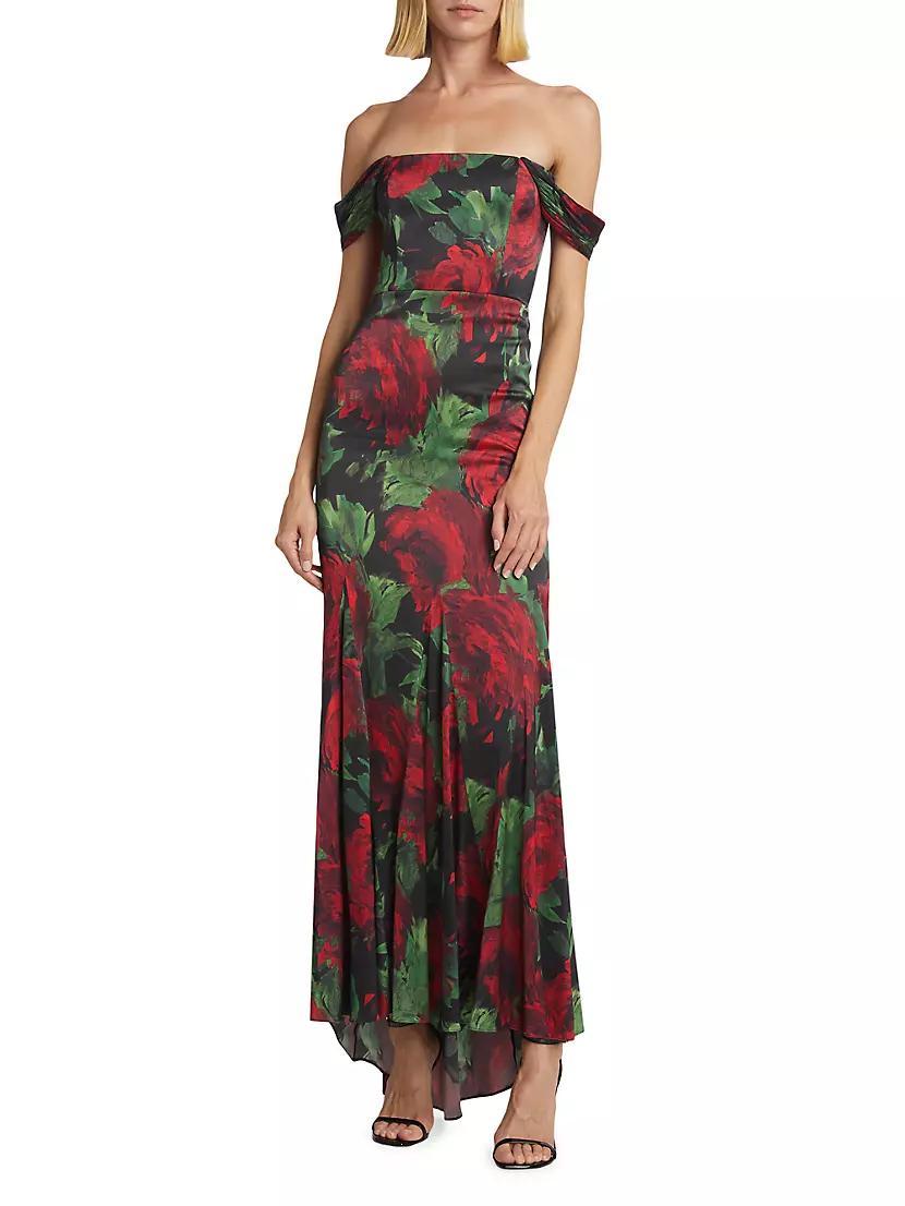 Azra Floral Off-the-Shoulder Mermaid Gown Product Image