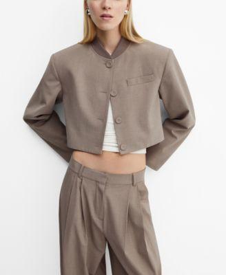 Women's Buttoned Cropped Jacket Product Image