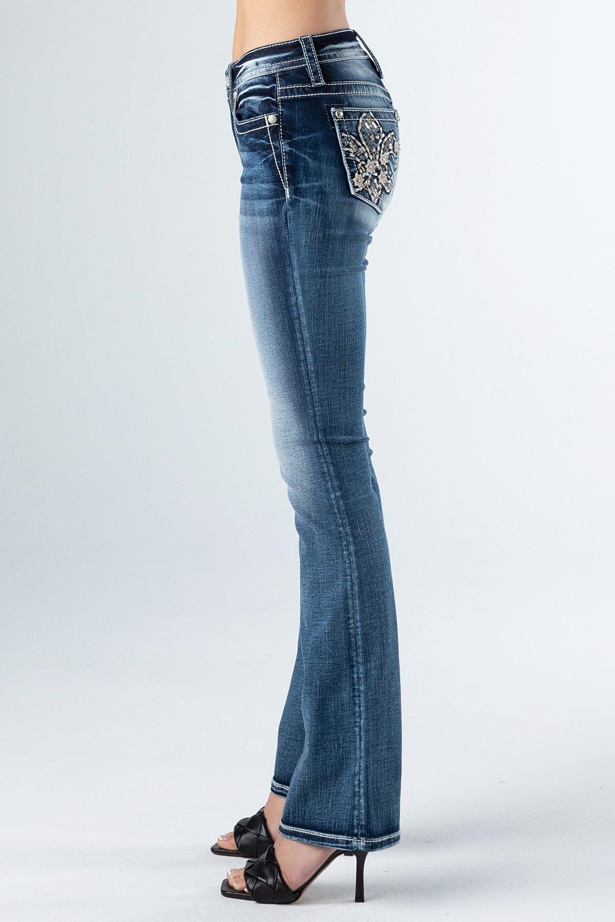 Fleur De Lis Flower Denim Product Image