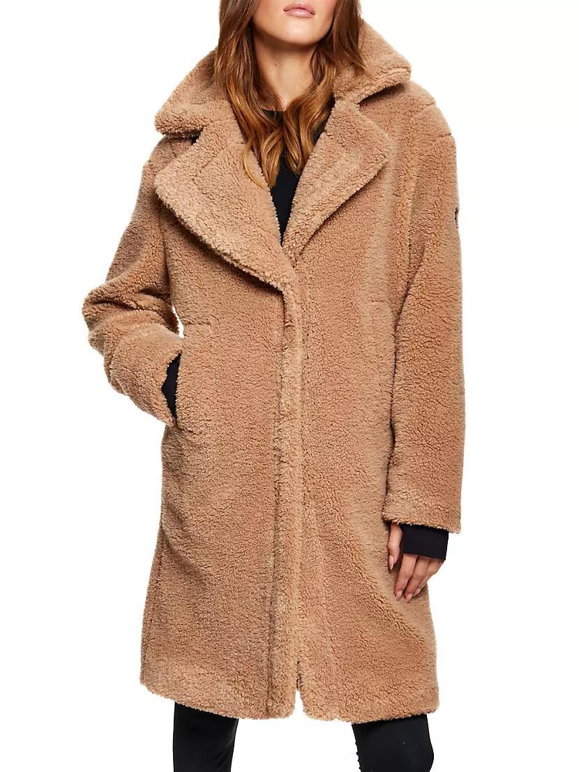 Sherpa Leather-Trimmed Coat Product Image