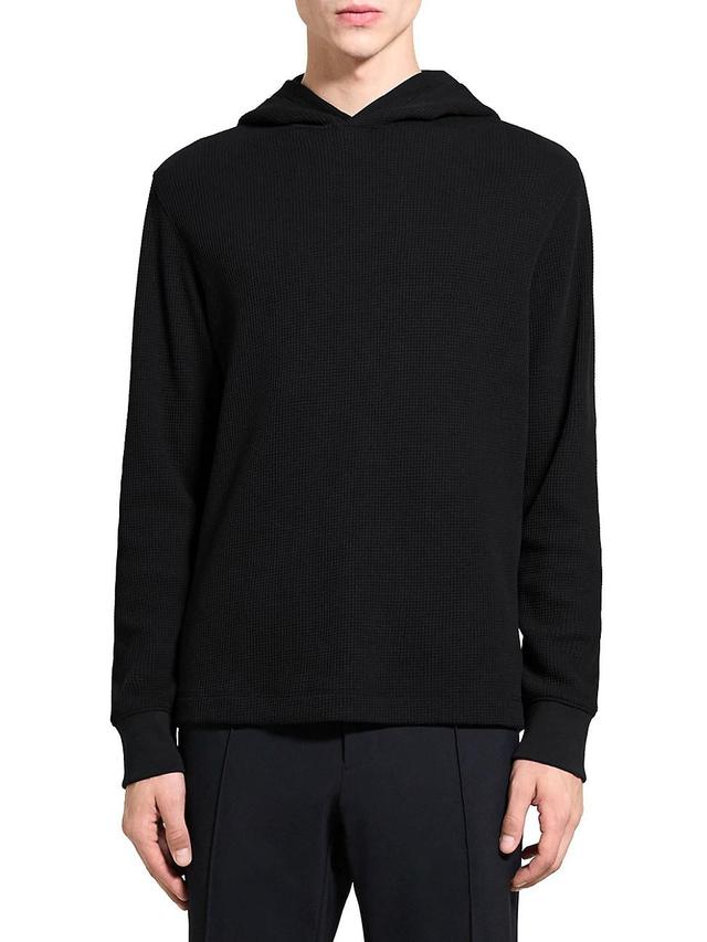 Theory Mattis Waffle Knit Organic Cotton Blend Hoodie Product Image