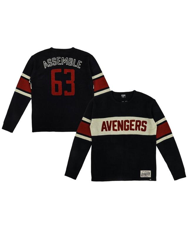 Mens Navy Marvel Avengers Logo Varsity Sweater Product Image