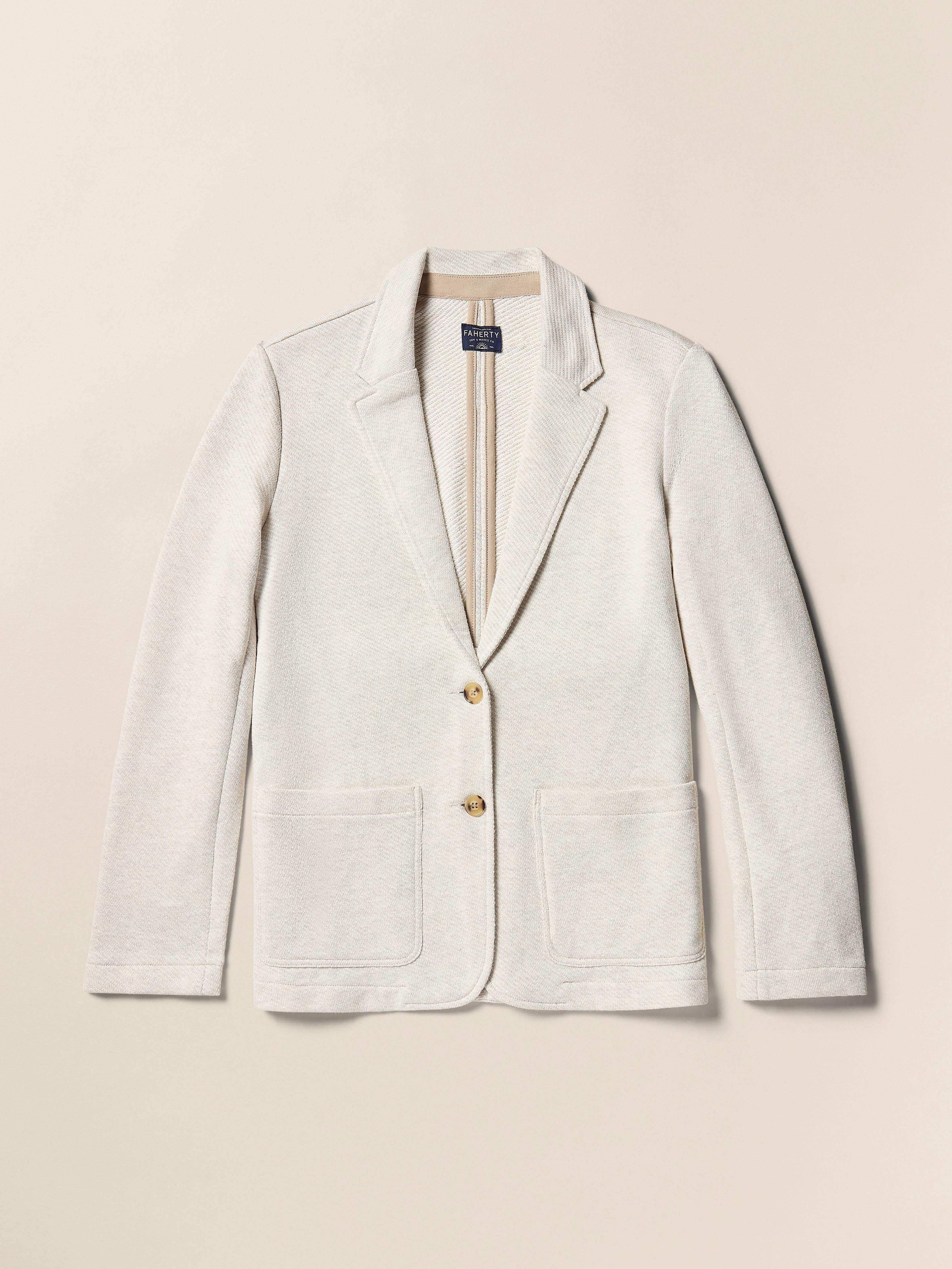 Inlet Knit Blazer - Light Oatmeal Melange Female Product Image