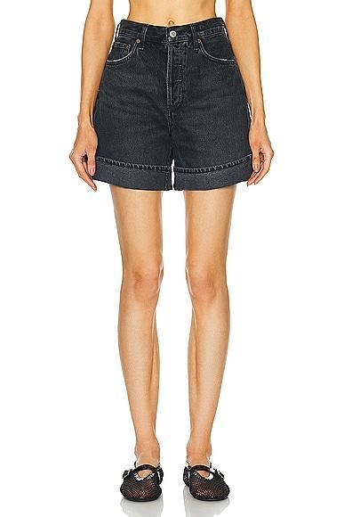 AGOLDE Dame Short in Black Product Image