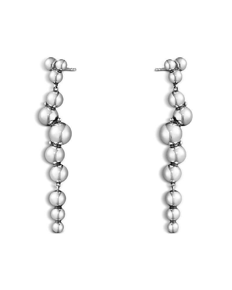 Georg Jensen Sterling Silver Moonlight Grapes Ball Cluster Drop Earrings Product Image